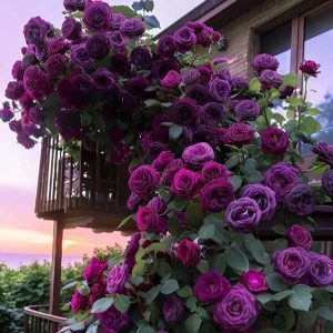 Роза Плетистая Плум Пэшн купить по цене от 610р. в интернет-магазине «Посадика» с доставкой почтой в в Агрызе и по всей России – [изображение №1].